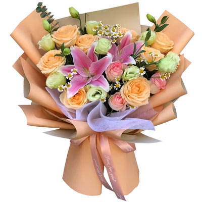 安康11朵玫瑰桔梗百合，陪你每个季节